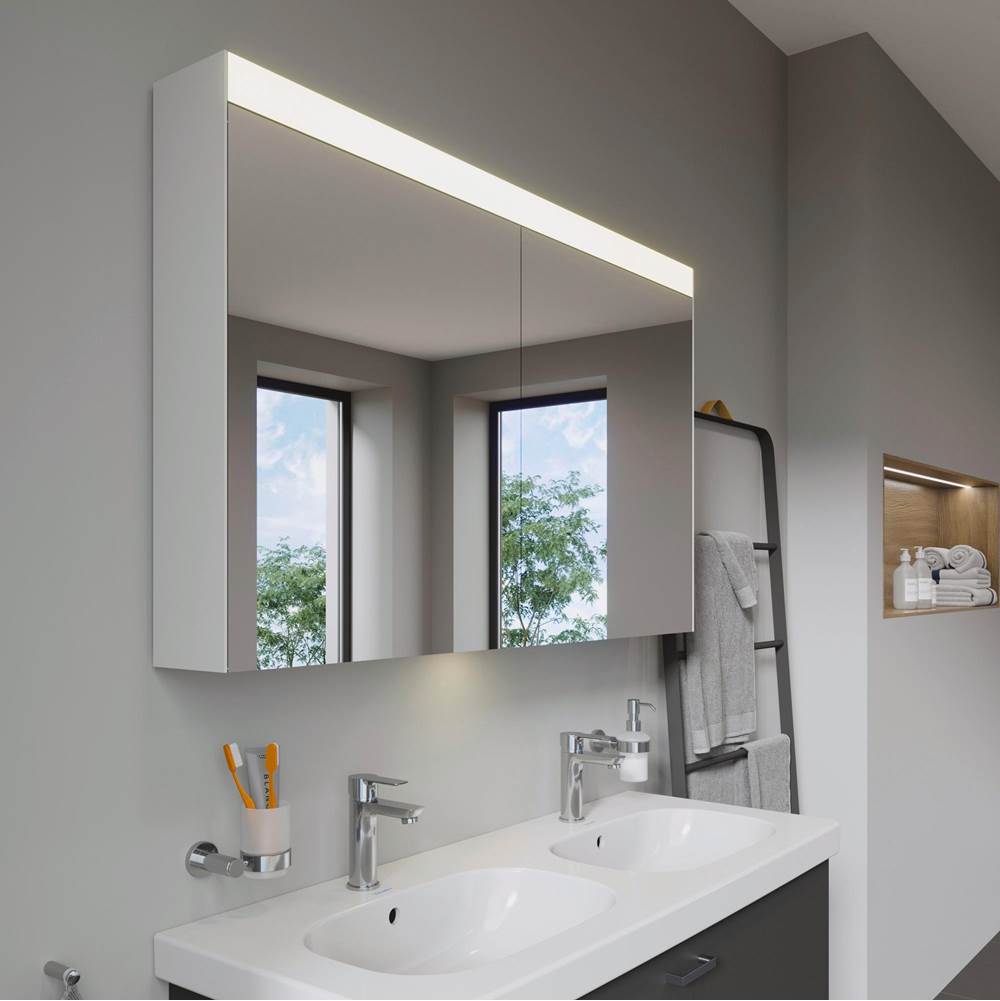 Light & Mirror Mirror Cabinet with Lighting White