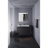 L-Cube Two Drawer C-Bonded Wall-Mount Vanity Kit Concrete Gray
