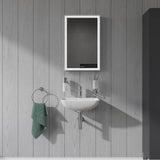 L-Cube Mirror with Lighting White Aluminum