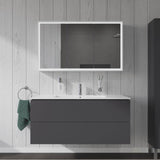 L-Cube Mirror Cabinet with Lighting White