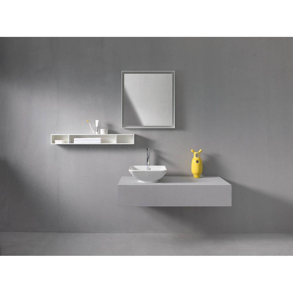 L-Cube Wall Shelf with Three Compartments Concrete Gray