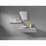 L-Cube Wall Shelf with Three Compartments Concrete Gray