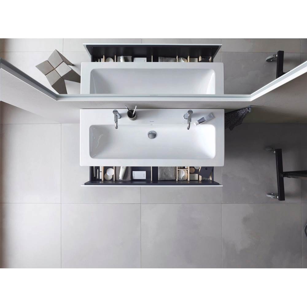 L-Cube Two Drawer Wall-Mount Vanity Unit Concrete Gray