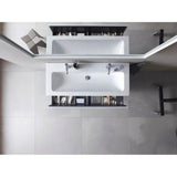 L-Cube Two Drawer Wall-Mount Vanity Unit Concrete Gray