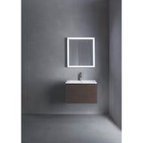 L-Cube One Drawer Wall-Mount Vanity Unit Concrete Gray