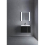 L-Cube One Drawer Wall-Mount Vanity Unit Concrete Gray