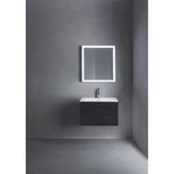 L-Cube One Drawer Wall-Mount Vanity Unit Concrete Gray