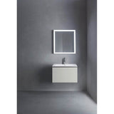 L-Cube One Drawer Wall-Mount Vanity Unit Concrete Gray