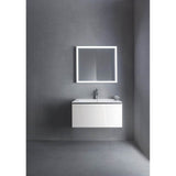 L-Cube One Drawer Wall-Mount Vanity Unit Concrete Gray
