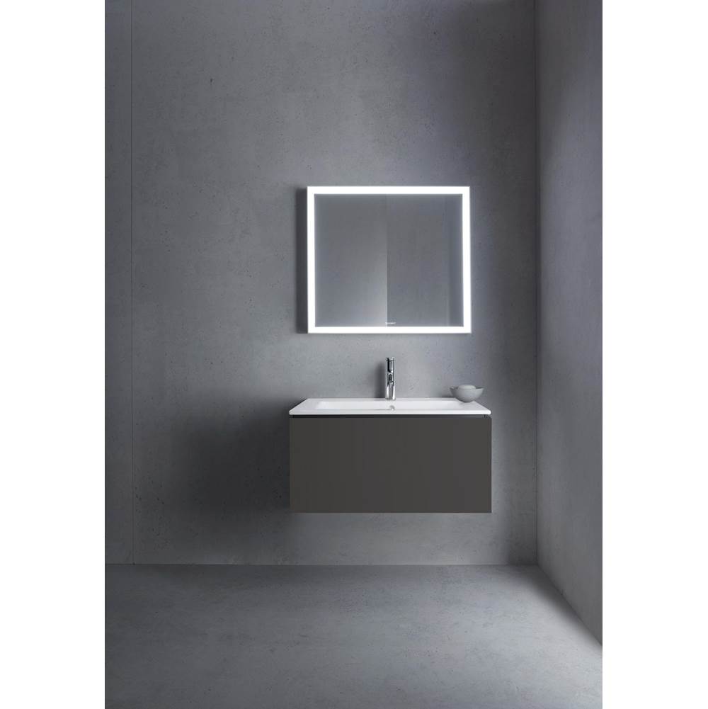 L-Cube One Drawer Wall-Mount Vanity Unit Concrete Gray