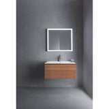 L-Cube One Drawer Wall-Mount Vanity Unit Concrete Gray