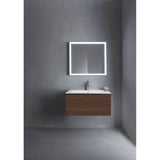 L-Cube One Drawer Wall-Mount Vanity Unit Concrete Gray