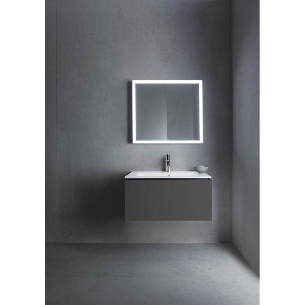 L-Cube One Drawer Wall-Mount Vanity Unit Concrete Gray