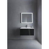 L-Cube One Drawer Wall-Mount Vanity Unit Concrete Gray