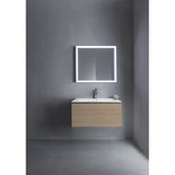 L-Cube One Drawer Wall-Mount Vanity Unit Concrete Gray