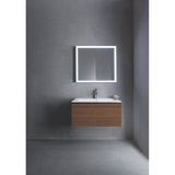 L-Cube One Drawer Wall-Mount Vanity Unit Concrete Gray