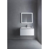 L-Cube One Drawer Wall-Mount Vanity Unit Concrete Gray