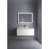 L-Cube One Drawer Wall-Mount Vanity Unit Concrete Gray