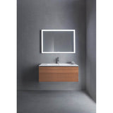 L-Cube One Drawer Wall-Mount Vanity Unit Concrete Gray