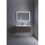 L-Cube One Drawer Wall-Mount Vanity Unit Concrete Gray