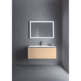 L-Cube One Drawer Wall-Mount Vanity Unit Concrete Gray