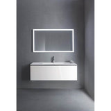 L-Cube One Drawer Wall-Mount Vanity Unit Concrete Gray