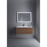 L-Cube One Drawer Wall-Mount Vanity Unit Concrete Gray