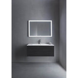 L-Cube One Drawer Wall-Mount Vanity Unit Concrete Gray