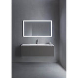 L-Cube One Drawer Wall-Mount Vanity Unit Concrete Gray