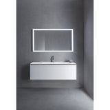 L-Cube One Drawer Wall-Mount Vanity Unit Concrete Gray