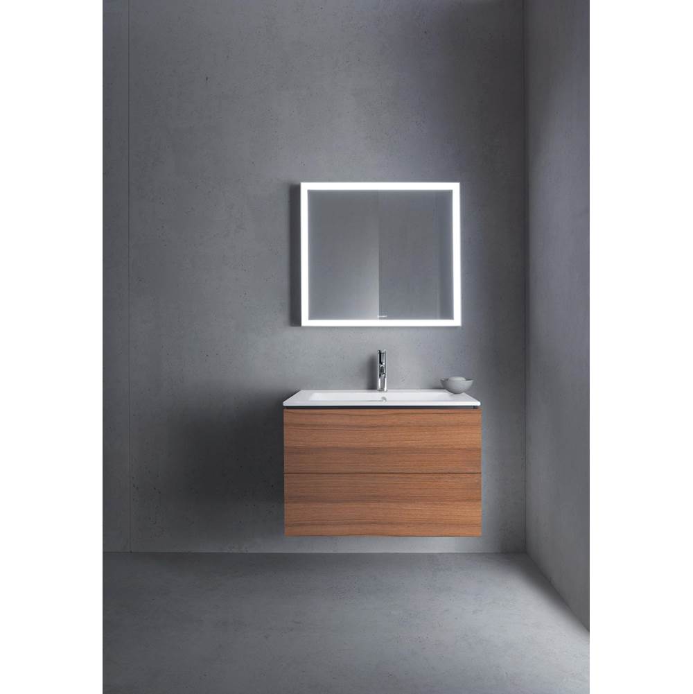 L-Cube Two Drawer Wall-Mount Vanity Unit Concrete Gray