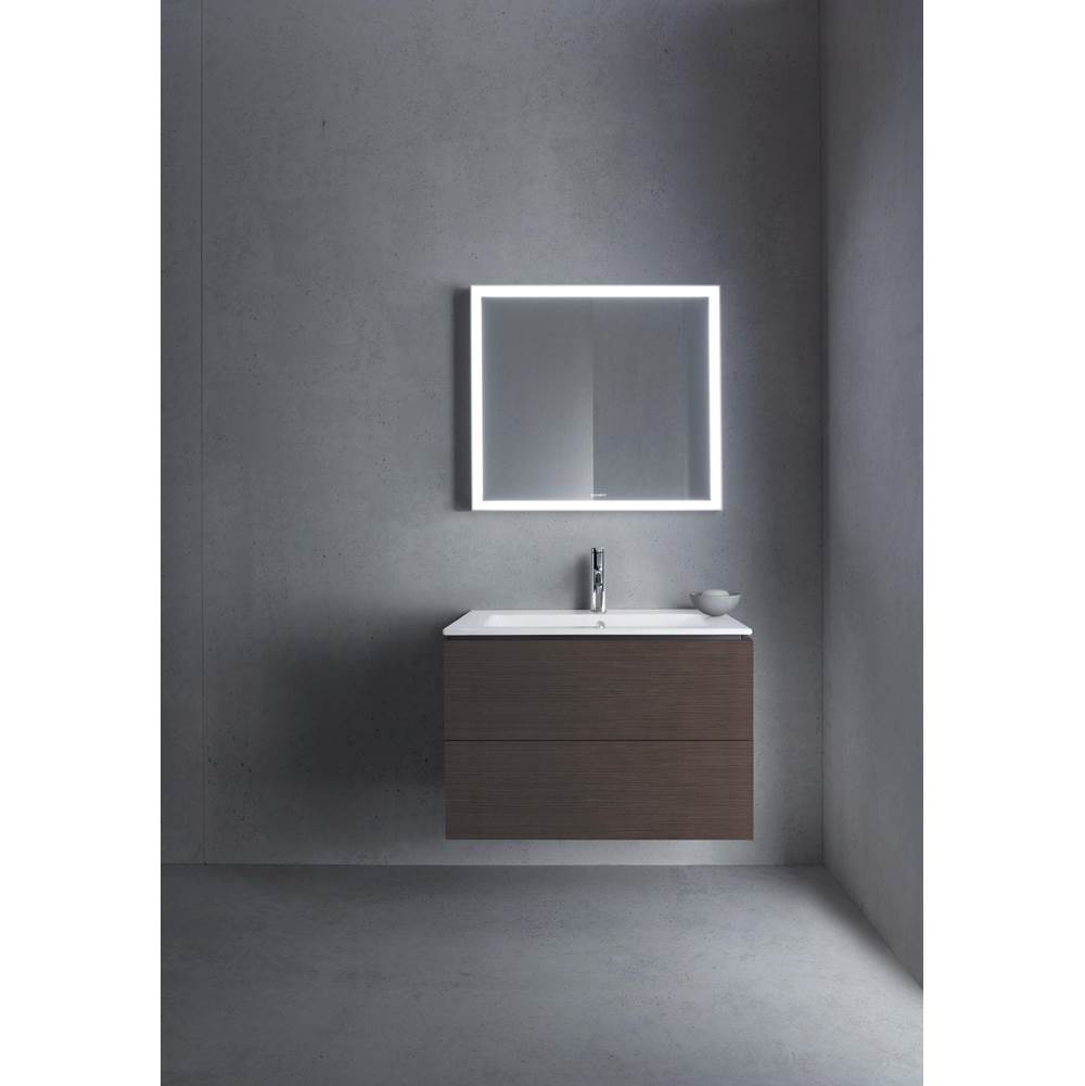 L-Cube Two Drawer Wall-Mount Vanity Unit Concrete Gray