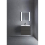 L-Cube Two Drawer Wall-Mount Vanity Unit Concrete Gray