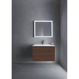 L-Cube Two Drawer Wall-Mount Vanity Unit Concrete Gray