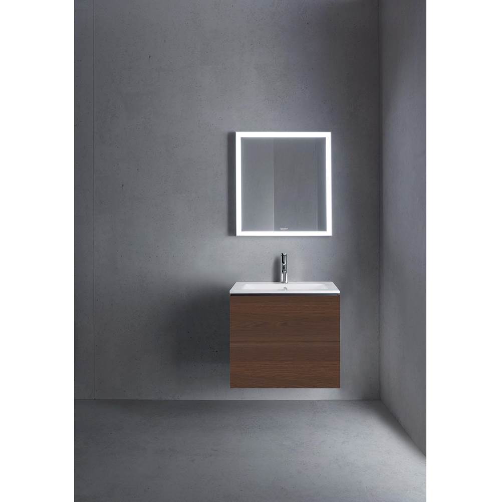 L-Cube Two Drawer Wall-Mount Vanity Unit Concrete Gray