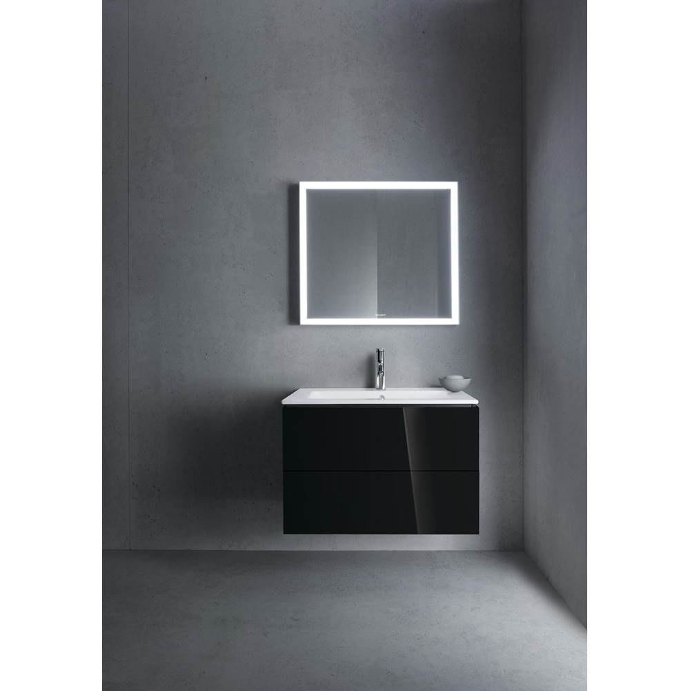 L-Cube Two Drawer Wall-Mount Vanity Unit Concrete Gray
