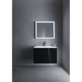 L-Cube Two Drawer Wall-Mount Vanity Unit Concrete Gray