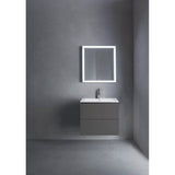 L-Cube Two Drawer Wall-Mount Vanity Unit Concrete Gray
