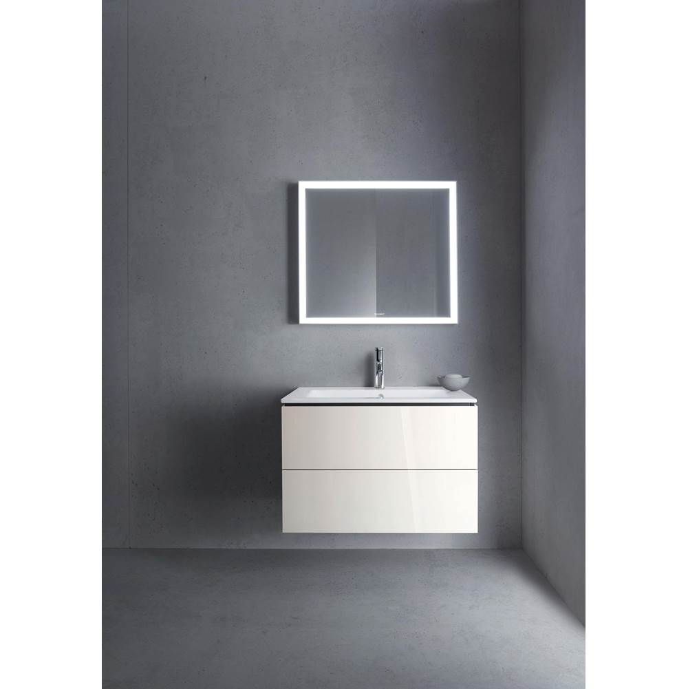 L-Cube Two Drawer Wall-Mount Vanity Unit Concrete Gray
