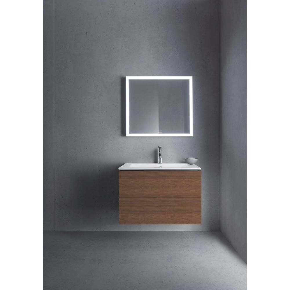L-Cube Two Drawer Wall-Mount Vanity Unit Concrete Gray