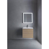 L-Cube Two Drawer Wall-Mount Vanity Unit Concrete Gray