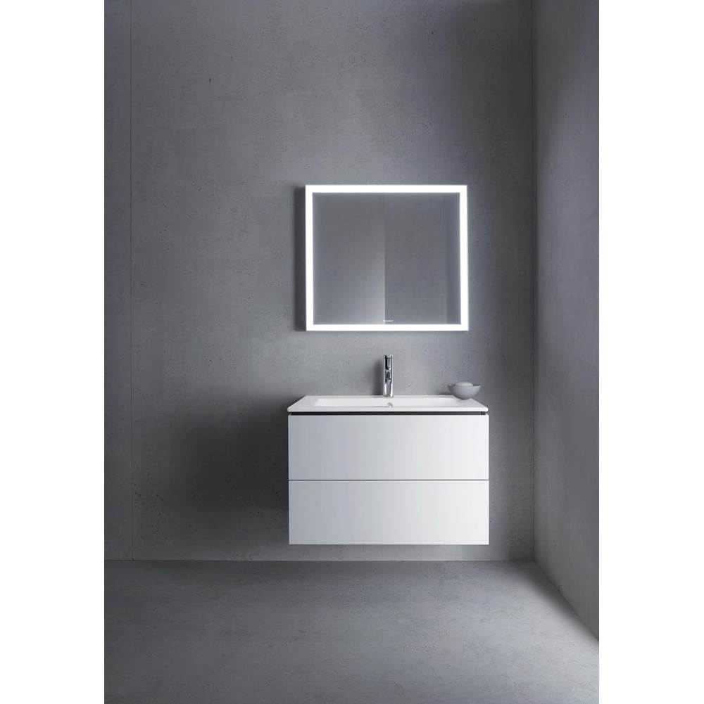 L-Cube Two Drawer Wall-Mount Vanity Unit Concrete Gray