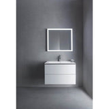 L-Cube Two Drawer Wall-Mount Vanity Unit Concrete Gray