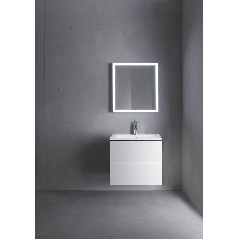 L-Cube Two Drawer Wall-Mount Vanity Unit Concrete Gray