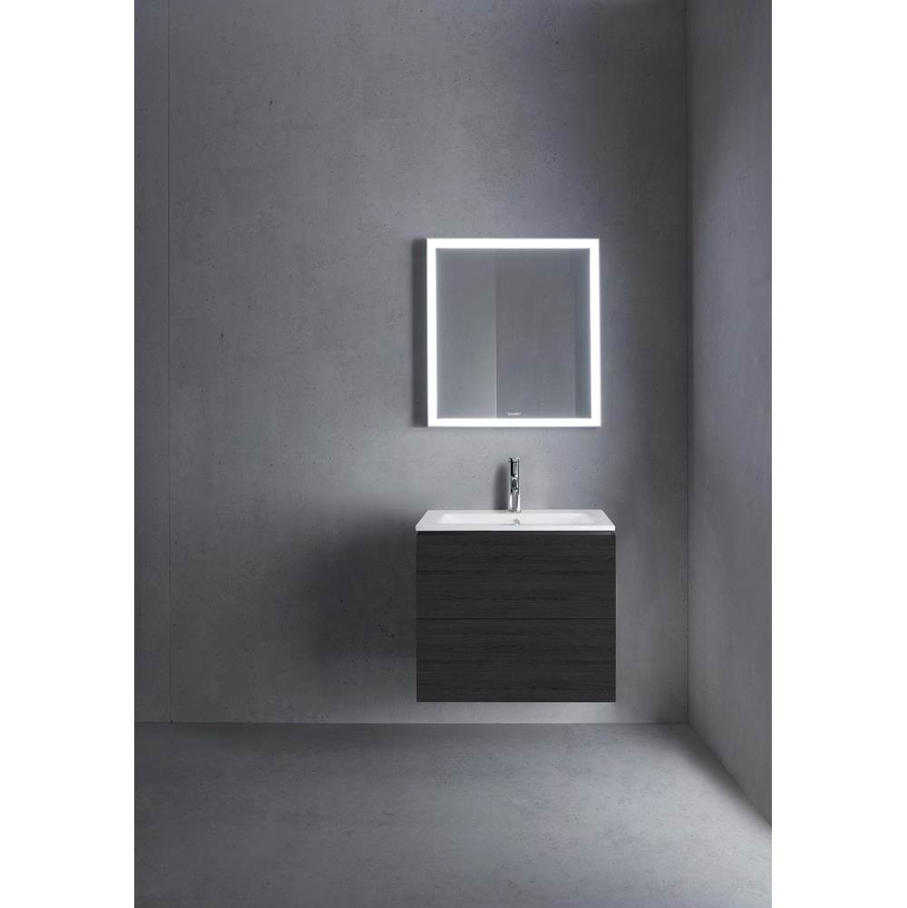 L-Cube Two Drawer Wall-Mount Vanity Unit Concrete Gray