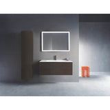 L-Cube One Drawer Wall-Mount Vanity Unit Concrete Gray