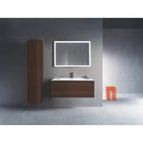 L-Cube One Drawer Wall-Mount Vanity Unit Concrete Gray
