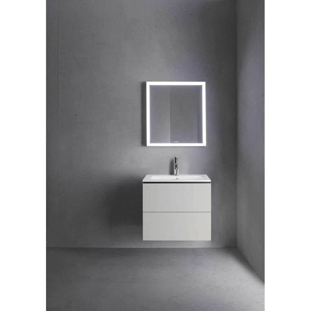 L-Cube Two Drawer Wall-Mount Vanity Unit Concrete Gray
