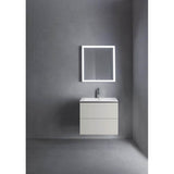L-Cube Two Drawer Wall-Mount Vanity Unit Concrete Gray