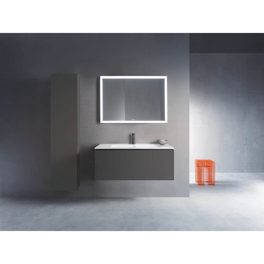 L-Cube One Drawer Wall-Mount Vanity Unit Concrete Gray